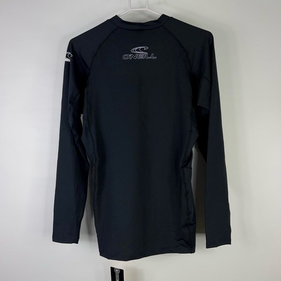 O'Neill Mens 50+ Rash Guard Black Stretch Long Sleeve Performance Fit XXL New - Picture 2 of 11